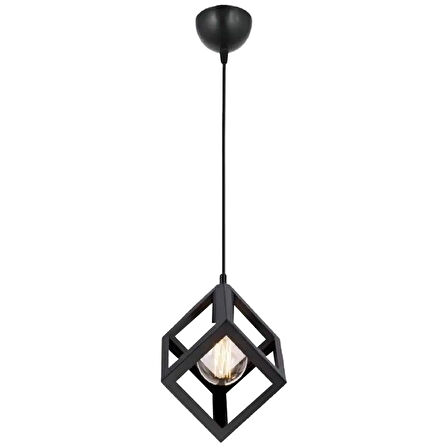 Cup Tekli Sarkıt Siyah Modern Retro Sarkıt Mutfak Salon Sarkıt Avize 