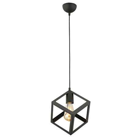 Cup Tekli Sarkıt Siyah Modern Retro Sarkıt Mutfak Salon Sarkıt Avize 