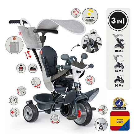 7600741503 Baby Driver Tricycle Grey