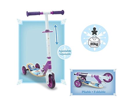 Frozen 3W Katlanabilir Ahşap Scooter