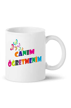 Öğretmenler Günü Canım Öğretmenim Baskılı Hediyelik Kupa Bardak
