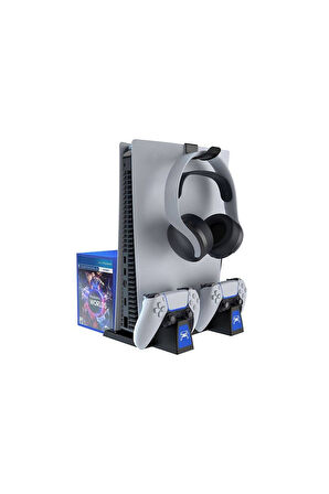 PG-P5009 PS5 ve Aksesuarları için Çok İşlevli 5in1  Multi Stand