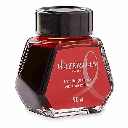 Waterman Dolma Kalem Mürekkebi Cam Şişede 50 ML Kırmızı S0110730