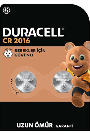 Özel 2016 Lityum Düğme Pil 3V, 2’li paket (CR2016)