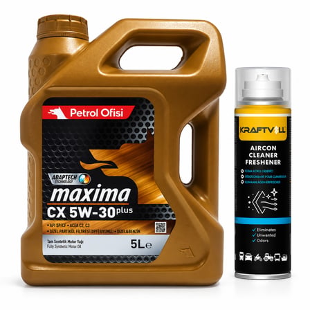 PETROL OFİSİ MAXİMA CX DPF PARTİKÜLLÜ 5W-30 5 Litre + Klima Bombası 200 ml