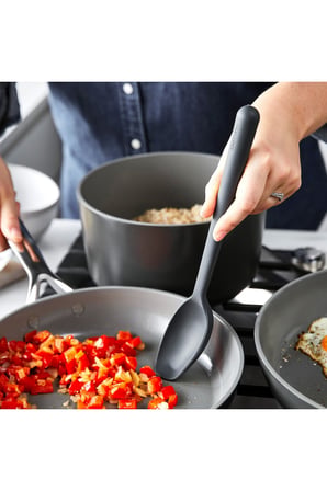  GreenPan Silikon Kaşık Gri | Platinum Silicone | BPA İçermez | 200°C Isıya Dayanıklı |
