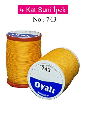 Oyalı 4 Kat Suni İpek İplik İğne Oyası Boncuk İpi Tığ Oyası No:743