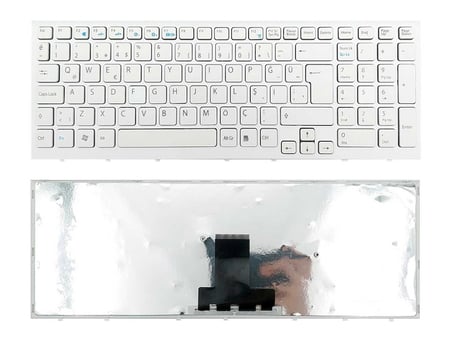 Sony Vaio VPC-EB VPCEB Notebook Klavye (Beyaz TR) - ÇERÇEVELİ / KL0345WTR