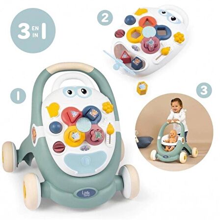 7600140304 Little Smoby 3IN1  Trotty Walker İlk Adım -Smoby FABBATOYS