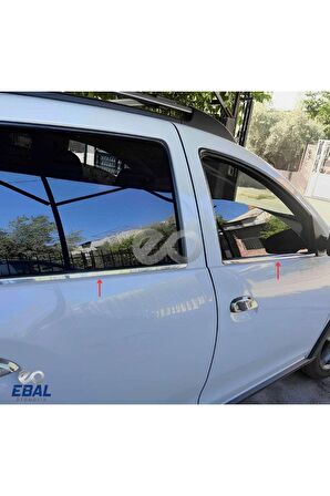 Dacia Sandero Stepway Krom Cam Çıtası Seti 4 Prç. 2012 Üzeri