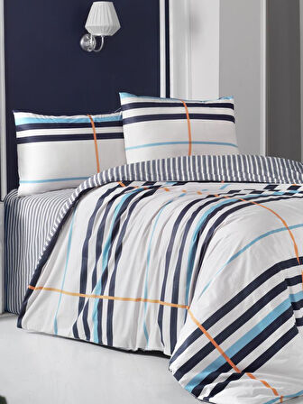 Çift Kişilik Nevresim Takımı Ranforce 200X220 Strıped