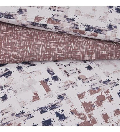 Çift Kişilik Nevresim Takımı Ranforce 200X220 Strato On Cınnamon