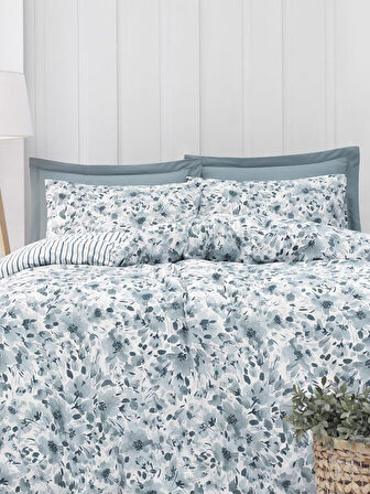 Çift Kişilik Nevresim Takımı Ranforce 200X220 Martellı On Cınnamon