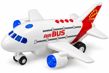  25 cm Sesli ve Işıklı Airbus Yolcu Uçağı – Sürtmelı Hareketli kırmızı