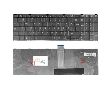 Toshiba Satellite C50-A, C55-A Notebook Klavyesi, Laptop Tuş Takımı (Siyah TR) Ver2