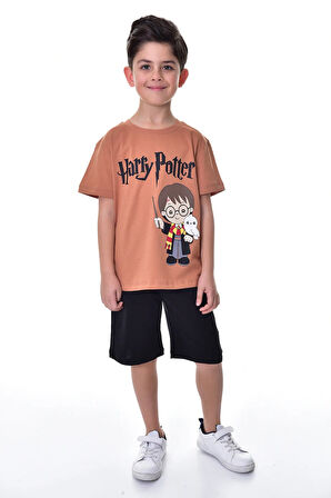 Harry Potter Baskılı 2'li Şort - T-Shirt Çocuk Takım