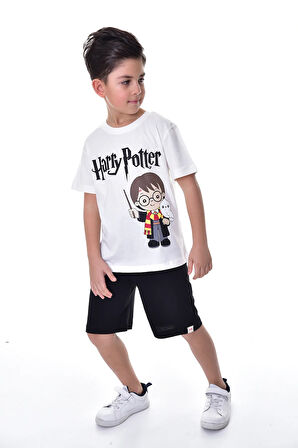 Harry Potter Baskılı 2'li Şort - T-Shirt Çocuk Takım