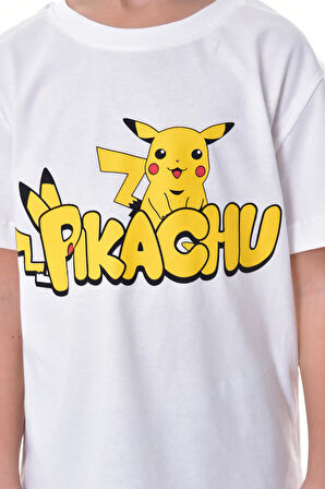 Pikachu Baskılı 2'li Şort - T-Shirt Çocuk Takım