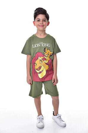 Lion King Baskılı 2'li Şort - T-Shirt Çocuk Takım