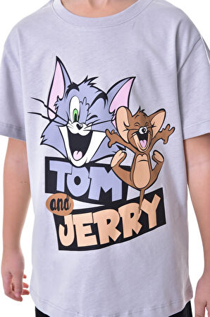 Tom & Jerry Baskılı 2'li Şort - T-Shirt Çocuk Takım