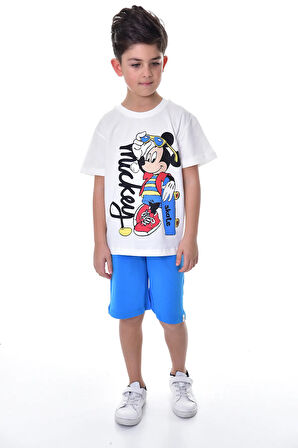 Mickey Baskılı 2'li Şort - T-Shirt Çocuk Takım