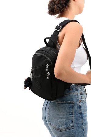 Sanmorris Unisex Kırinkıl Kumaş Suya Dayanıklı Ayarlanabilir Askılı Çok Bölmeli Omuz Çanta Body Bag