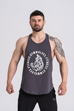 Gymwolves Erkek Spor Atleti | Stringer | Workout Tanktop | Wolf Serisi