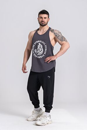 Gymwolves Erkek Spor Atleti | Stringer | Workout Tanktop | Wolf Serisi