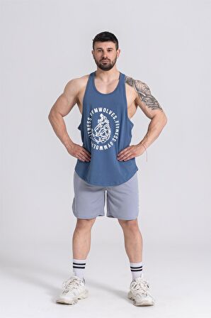 Gymwolves Erkek Spor Atleti | Stringer | Workout Tanktop | Wolf Serisi