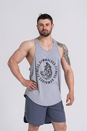 Gymwolves Erkek Spor Atleti | Stringer | Workout Tanktop | Wolf Serisi