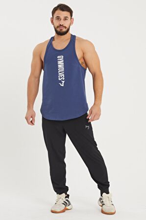 Gymwolves Erkek Spor Atleti İndigo | Workout Tanktop | Comfortable Serisi