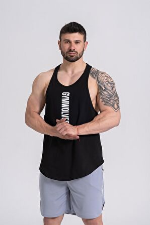 Gymwolves Erkek Spor Atleti Siyah | Workout Tanktop | Comfortable Serisi