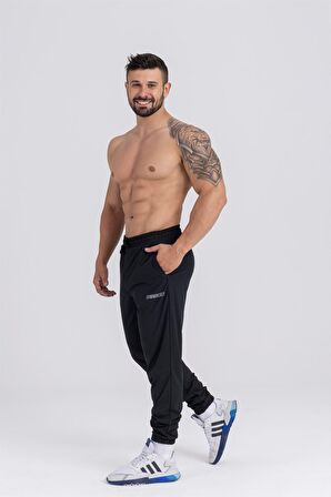 Gymwolves Erkek Spor Eşofmanı Siyah | Workout Pants | Enerji Serisi