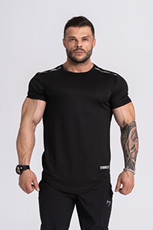 Gymwolves Pro Air Erkek Spor Tişört Siyah | Workout Tanktop | Never Give Up | Pro Serisi