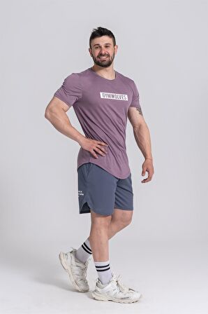 Gymwolves Erkek Spor Tişört Mor | Workout T-Shirt