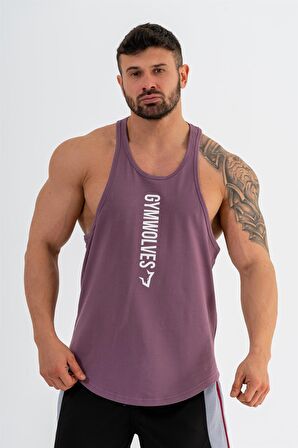 Gymwolves Spor Atleti | Stringer | Workout Tanktop | Mor | Comfortable Serisi