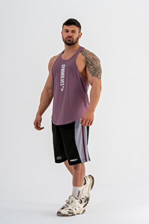 Gymwolves Spor Atleti | Stringer | Workout Tanktop | Mor | Comfortable Serisi