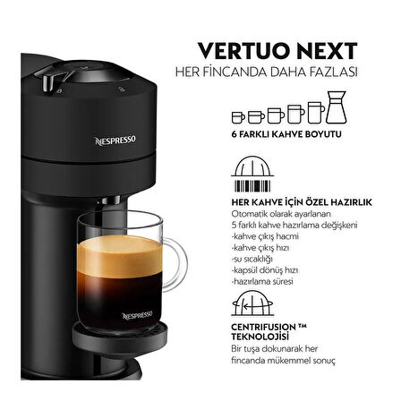 Nespresso Vertuo Next Kapsül Kahve Makinesi Siyah