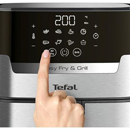 Tefal EY505D Easy Fry & Grill Precision+ Yağsız Fritöz Airfryer, 4,2 Litre Kapasite, Hava ile Kızartma & Izgara