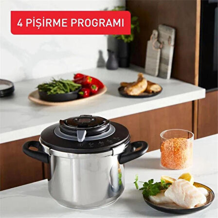 Tefal P4550632 Clipso+ Chef 4.5 Litre 4 Pişirme Programlı Düdüklü Tencere - 1510002661