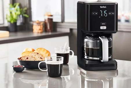 Tefal Smart'n'light CM600810 Programlanabilir Filtre Kahve Makinesi - Siyah (1.25 Litre, Zamanlayıcı, Sıcak Tutma Fonksiyonu)