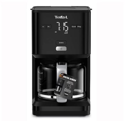 Tefal Smart'n'light CM600810 Programlanabilir Filtre Kahve Makinesi - Siyah (1.25 Litre, Zamanlayıcı, Sıcak Tutma Fonksiyonu)