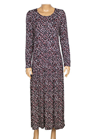 Barem Kadın Funda Belden Basene Büzgülü Penye Siyah Elbise D59