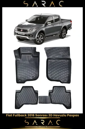 Fiat Fullback 2019 Model Araca Özel 3d Havuzlu Paspas