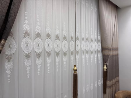 NİVEMESHOME MASAL  1/3 SIK PİLELİ TÜL PERDE APM
