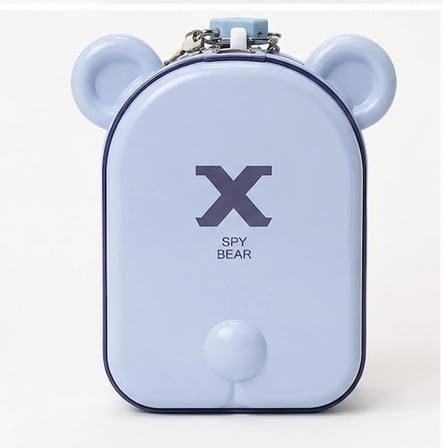 Lucky Bear Kilitli Metal Kumbara Mavi – Anahtarlı Para Kutusu 15 cm Çocuk Kumbarası