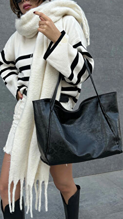 Kadın Salaş Model Vintage Shopper El ve Omuz Çantası