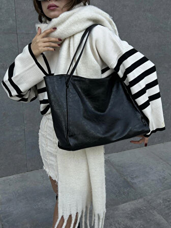 Kadın Salaş Model Vintage Shopper El ve Omuz Çantası