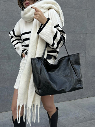 Kadın Salaş Model Vintage Shopper El ve Omuz Çantası