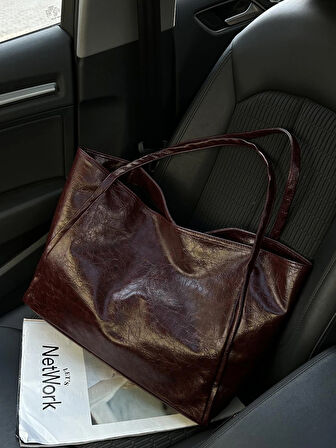Kadın Salaş Model Vintage Shopper El ve Omuz Çantası